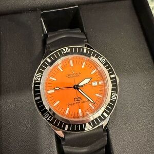 Certina DS Super PH 500M Orange Dial Watch